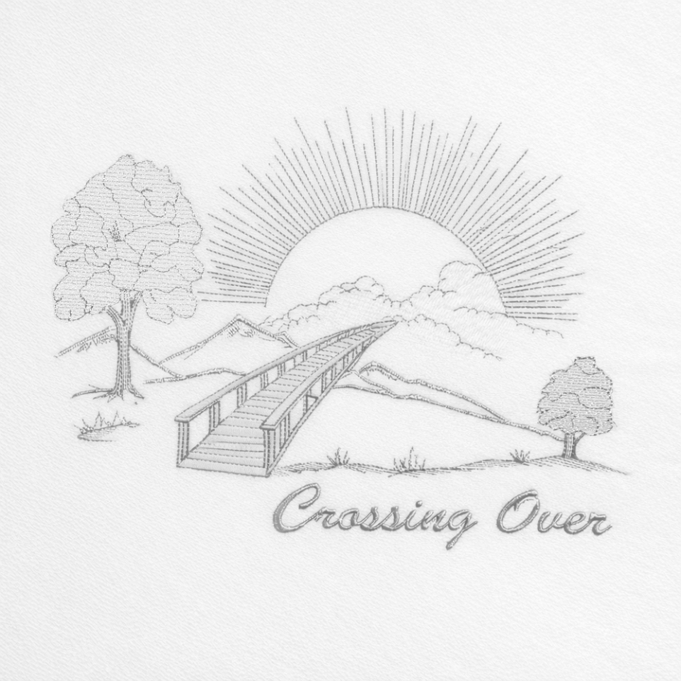 Crossing Over Embroidery Design