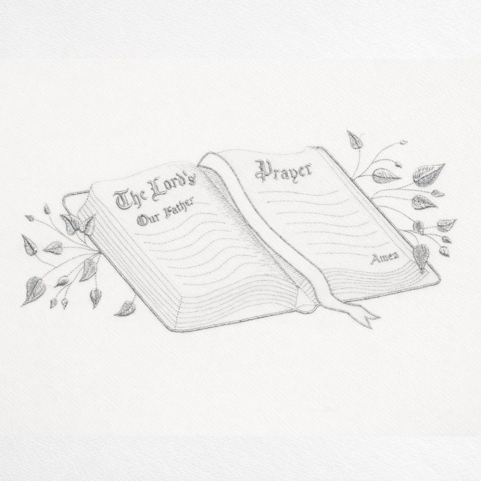 Open Bible Embroidery Design