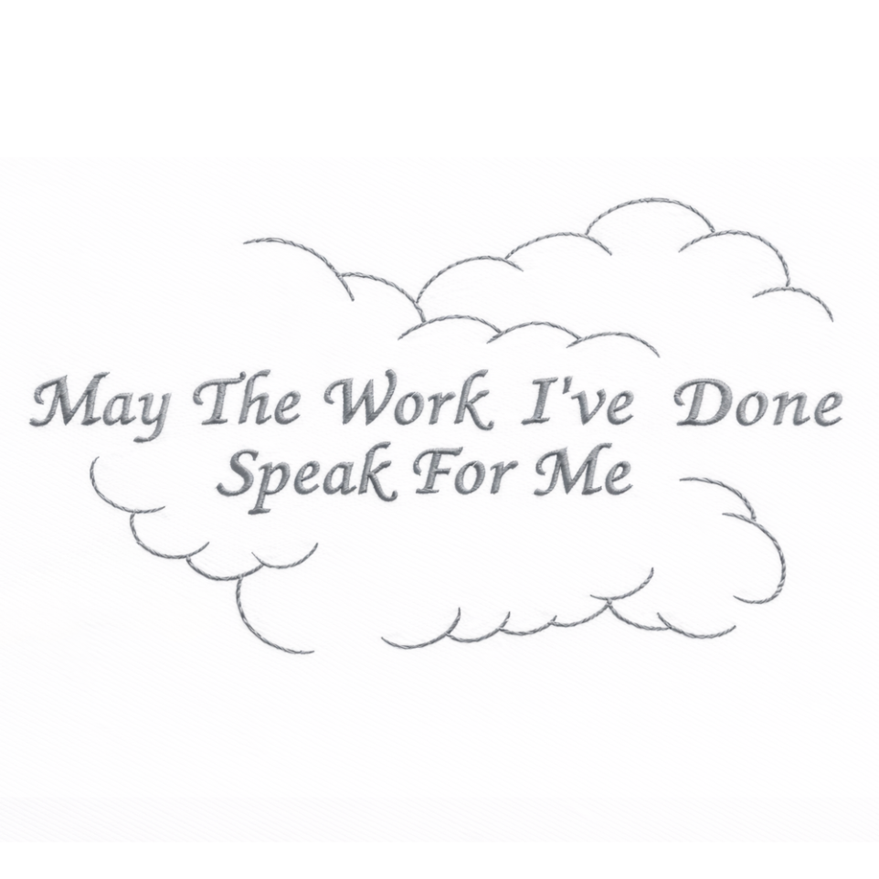 May the Work Embroidery Design