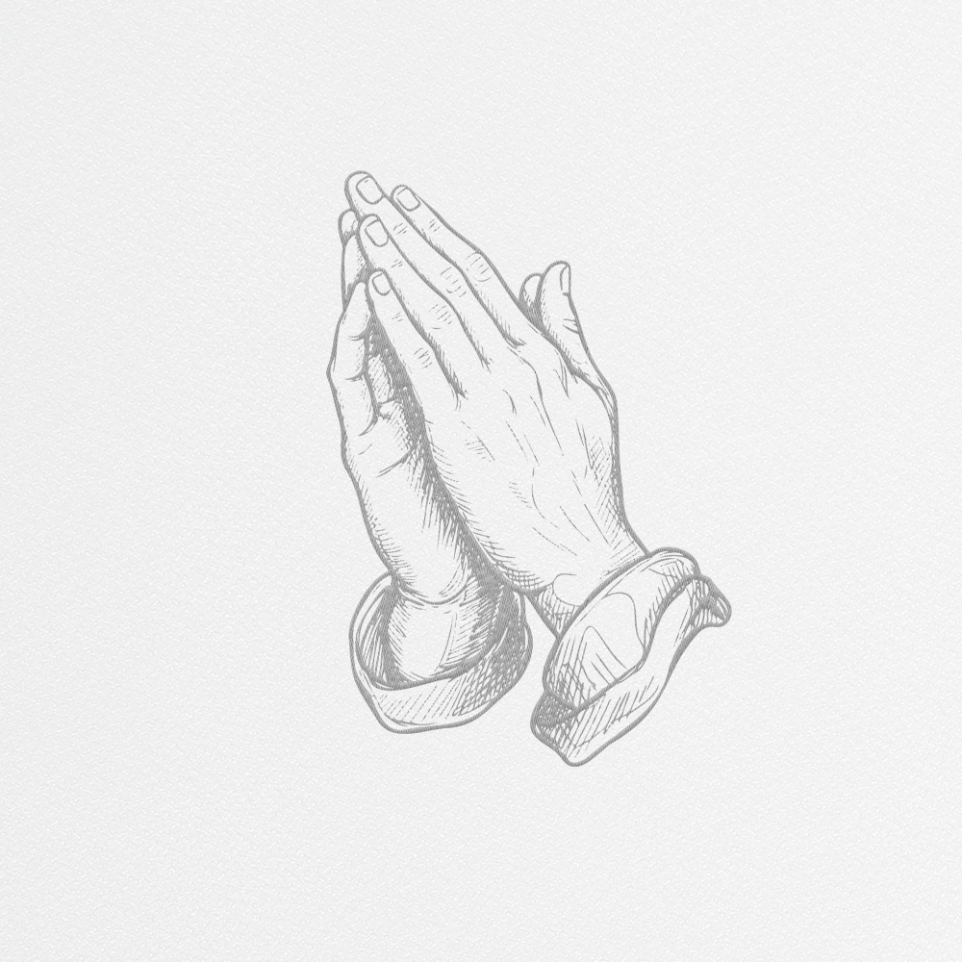 Praying Hands Embroidery Design