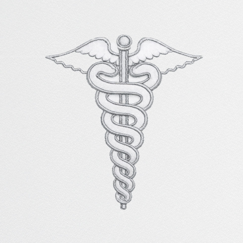 Caduceus Embroidery Design