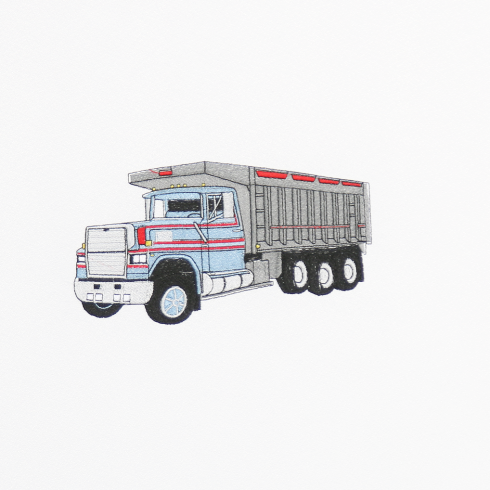 Dump Truck Embroidery Design