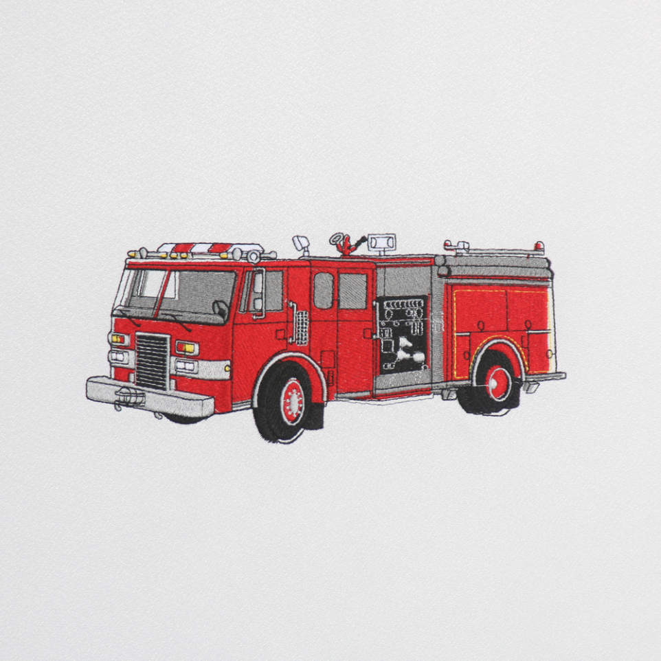 Fire Truck Embroidery Design