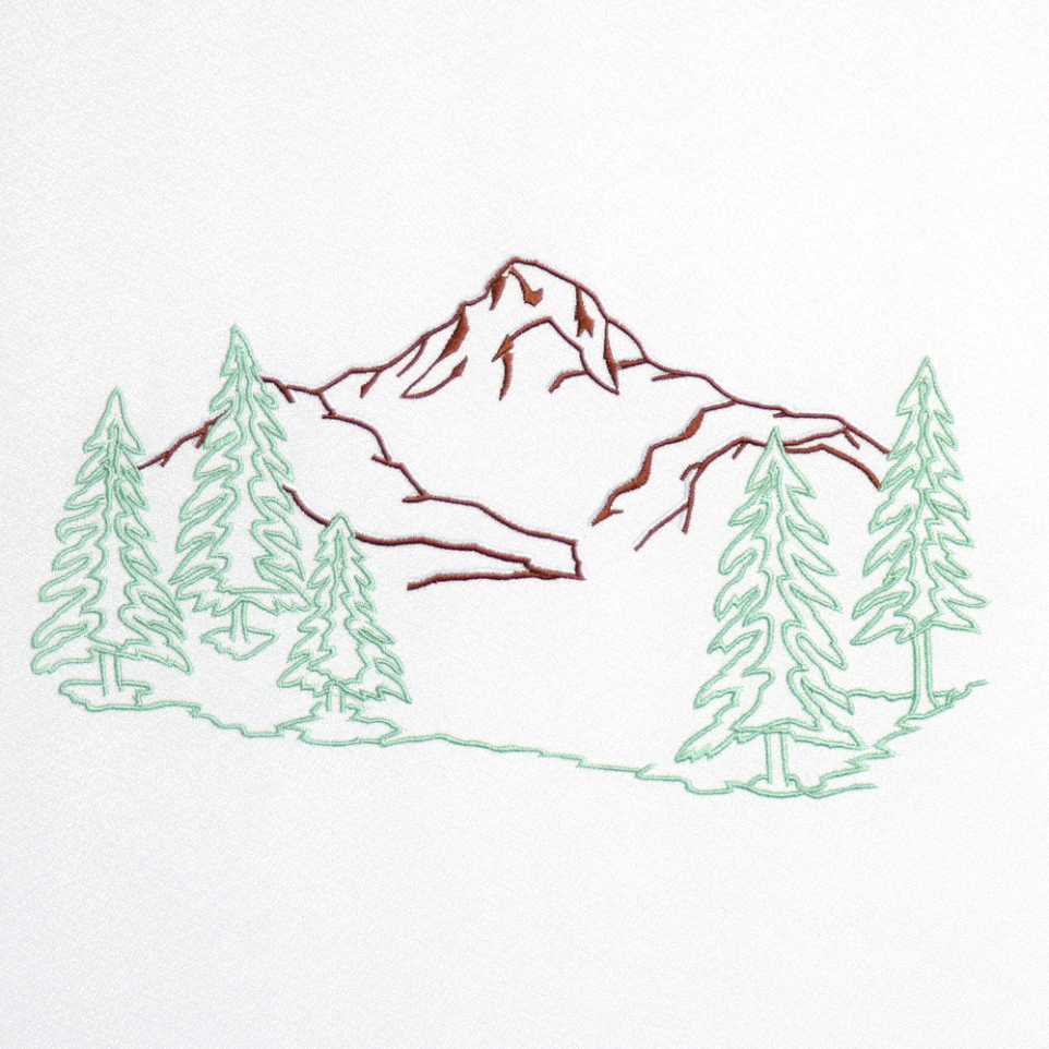 Mountain Embroidery Design